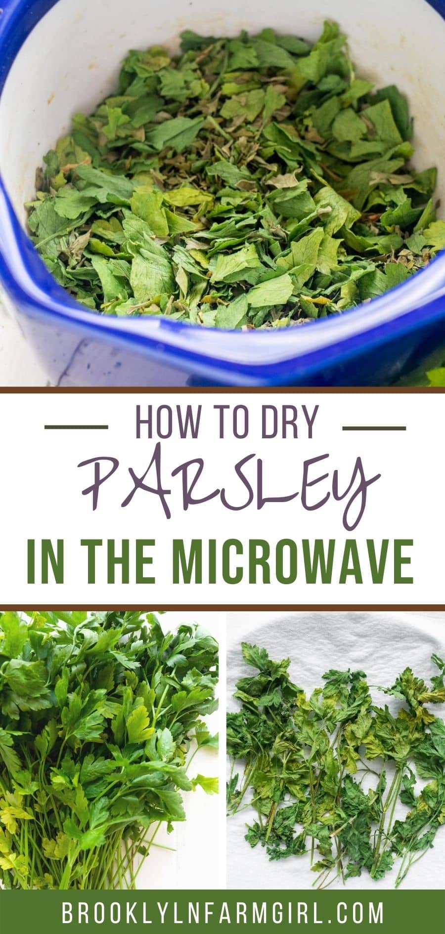 How to Dry Parsley In The Microwave Brooklyn Farm Girl