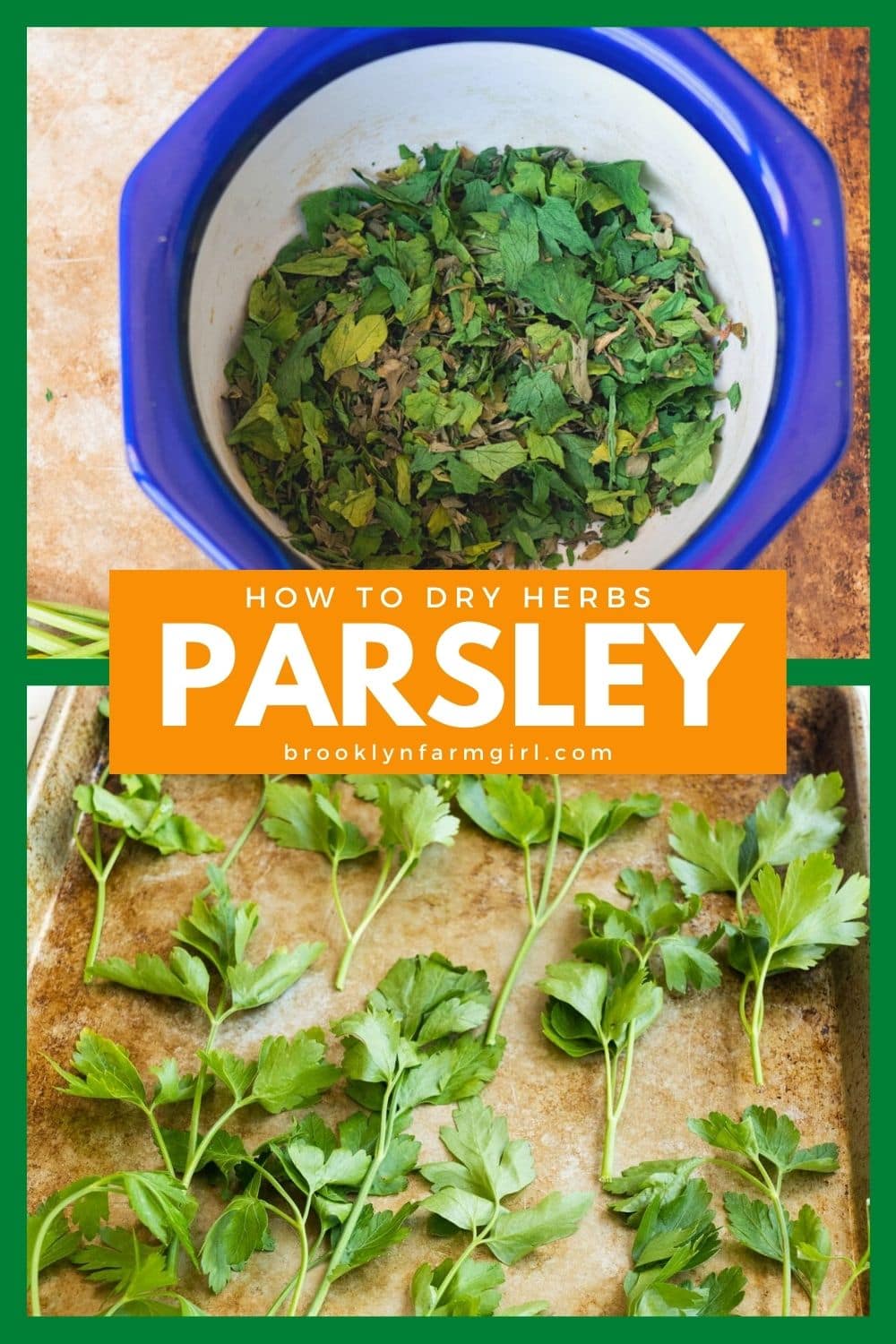 How to Dry Parsley in the Oven Brooklyn Farm Girl
