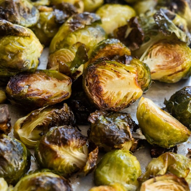 How to Cook Brussels Sprouts in the Oven (so crispy) - Brooklyn Farm Girl