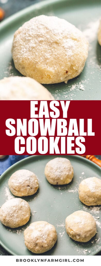 Easy to make Snowball Cookies that will melt in your mouth. These classic Christmas Cookies are made with pecans and then rolled in powdered sugar for a light, tender cookie everyone is going to love!