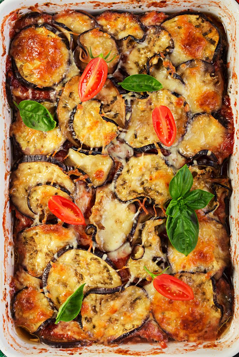 Cheesy Eggplant Casserole - Brooklyn Farm Girl