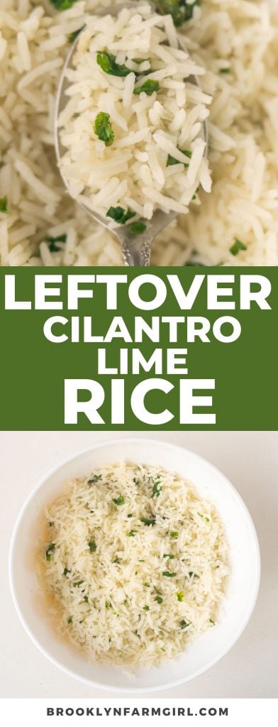 Easy to make cilantro lime rice made with leftover white rice! This is a quick dinner recipe made with just 4 ingredients!