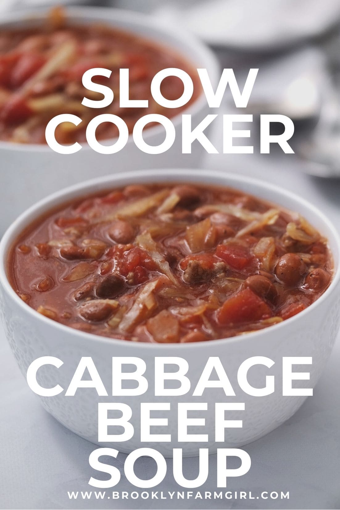 Slow Cooker Cabbage Beef Soup - Brooklyn Farm Girl