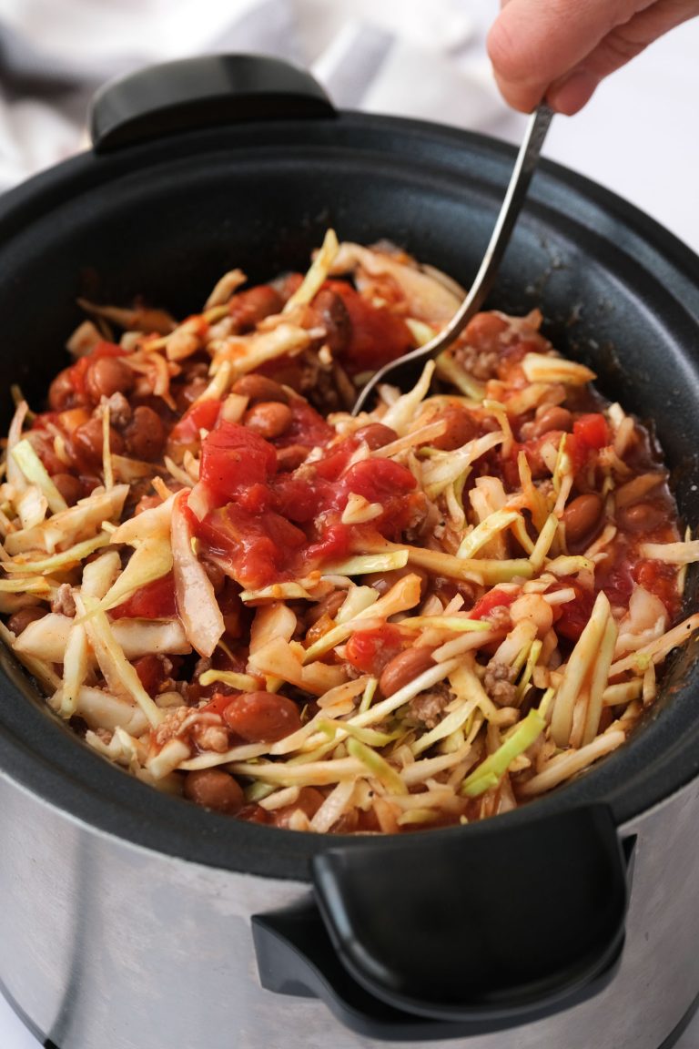 Slow Cooker Cabbage Beef Soup - Brooklyn Farm Girl