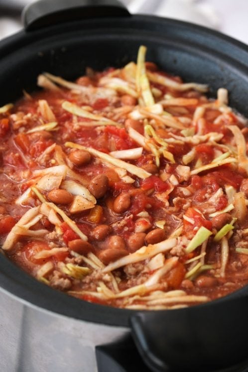 Slow Cooker Cabbage Beef Soup - Brooklyn Farm Girl