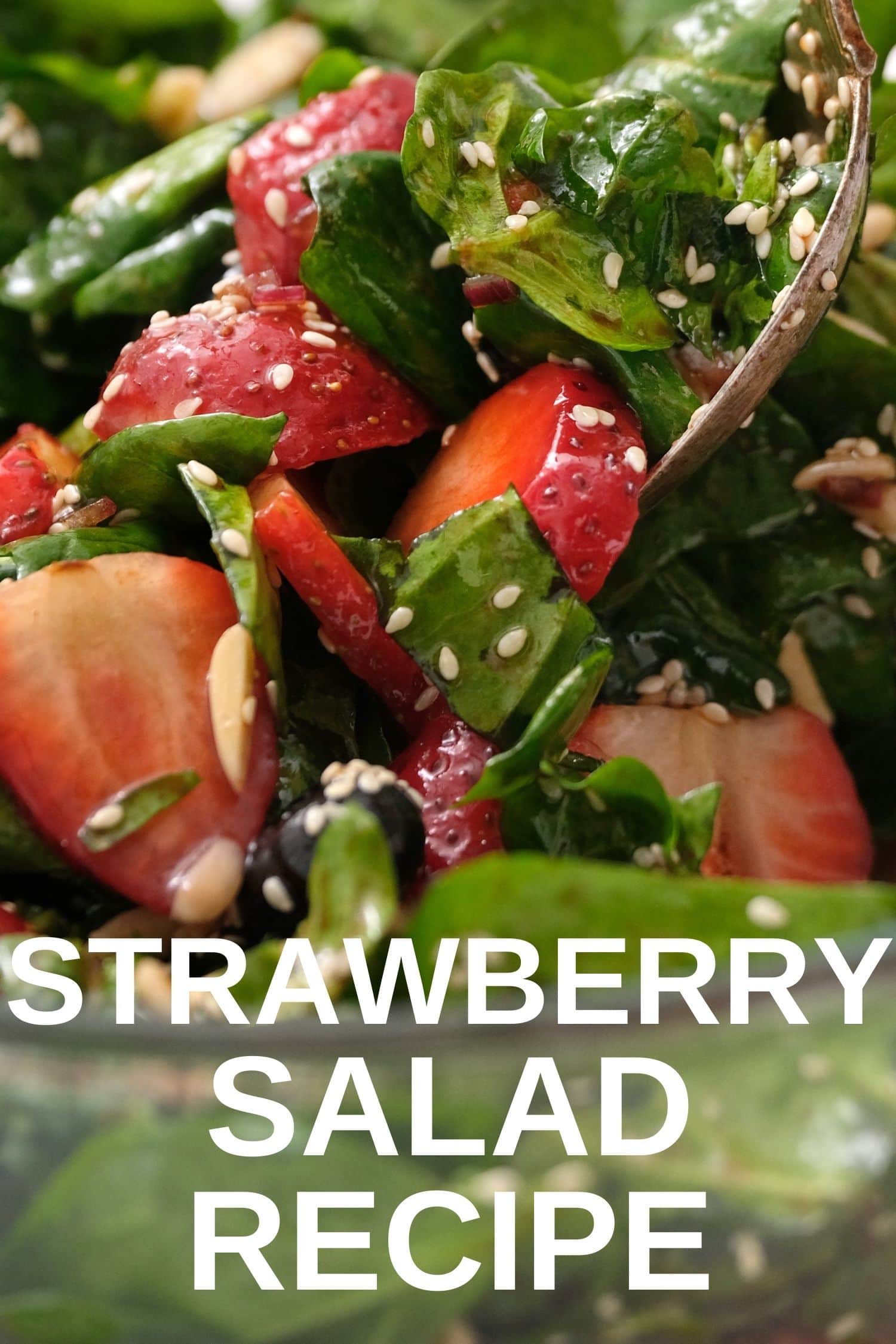 Strawberry Spinach Salad (With Sesame Seed Balsamic Vinegar Dressing