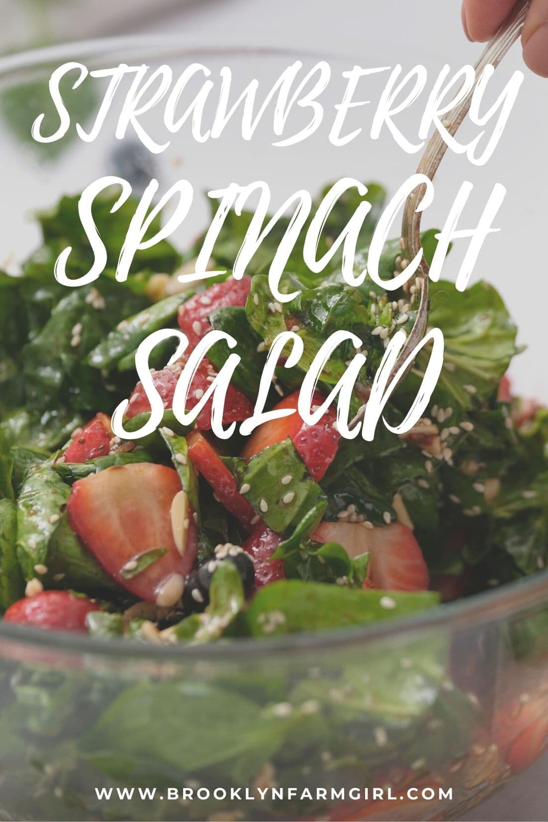 Strawberry Spinach Salad (With Sesame Seed Balsamic Vinegar Dressing