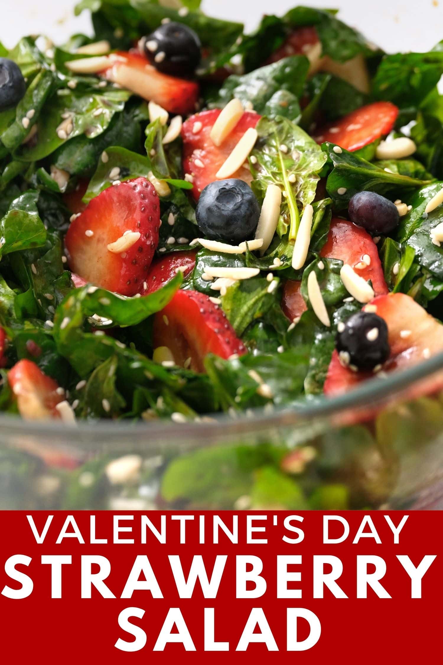 Strawberry Spinach Salad (With Sesame Seed Balsamic Vinegar Dressing