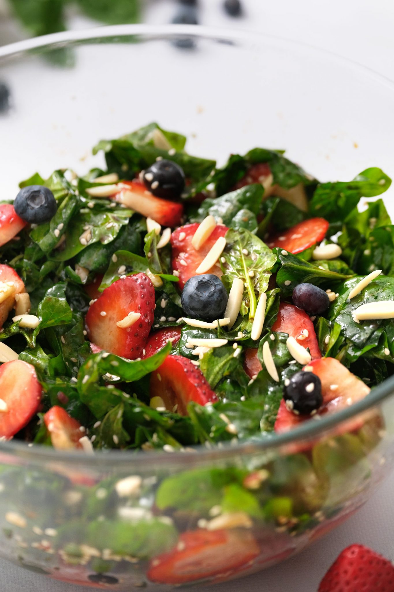 Strawberry Spinach Salad (With Sesame Seed Balsamic Vinegar Dressing) Brooklyn Farm Girl
