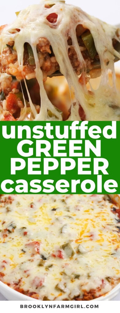 Your search for the best — and easiest —dinner casserole is over! This baked unstuffed bell pepper casserole with green bell peppers, rice and ground beef is a deconstructed twist on the more classic “stuffed pepper casserole”. It’s quick to prepare, a great freezer-friendly meal, and a filling dinner. Yields 4 servings.