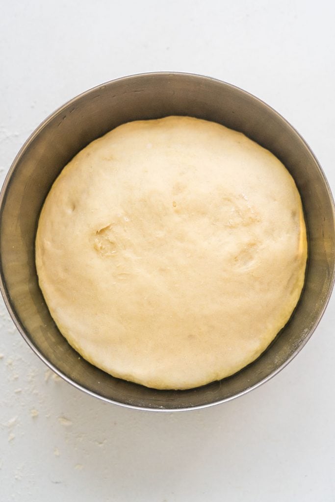 double in size dough in bowl. 