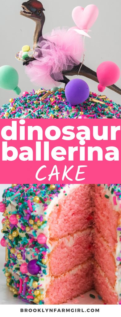 My daughter's birthday cake request, "I want a dinosaur ballerina cake".  Sprinkles, tutus, pink cake and lots of love.  Let's make it!