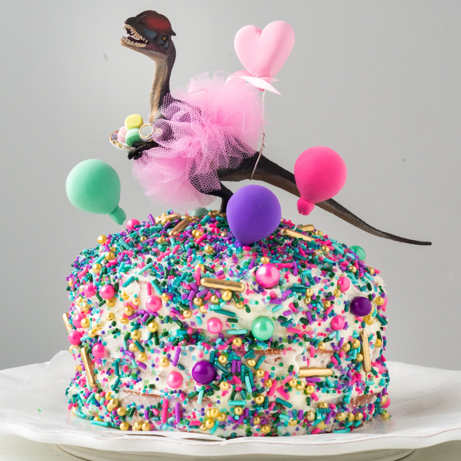 Dinosaur Ballerina Cake