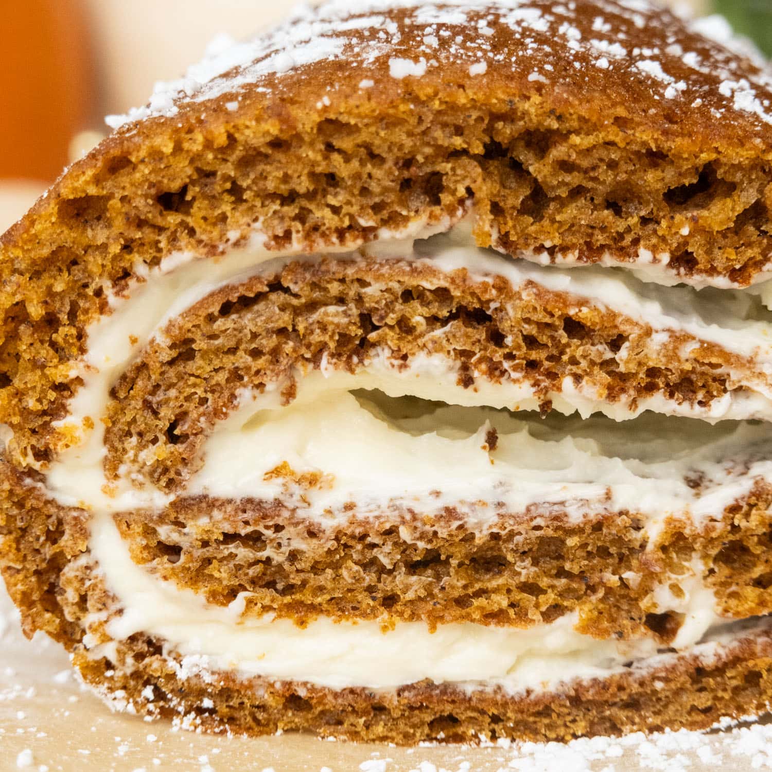 Pumpkin Roll with Cream Cheese Filling - Creations by Kara