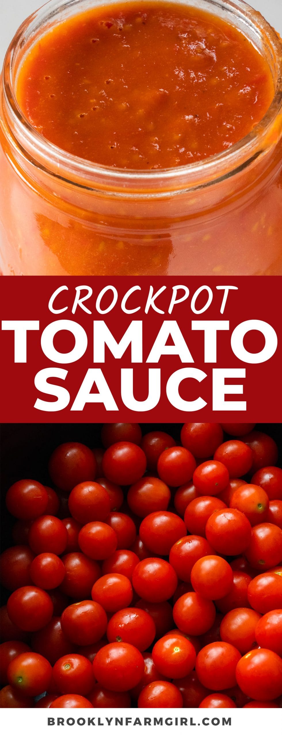 Slow Cooker Cherry Tomato Sauce - Brooklyn Farm Girl