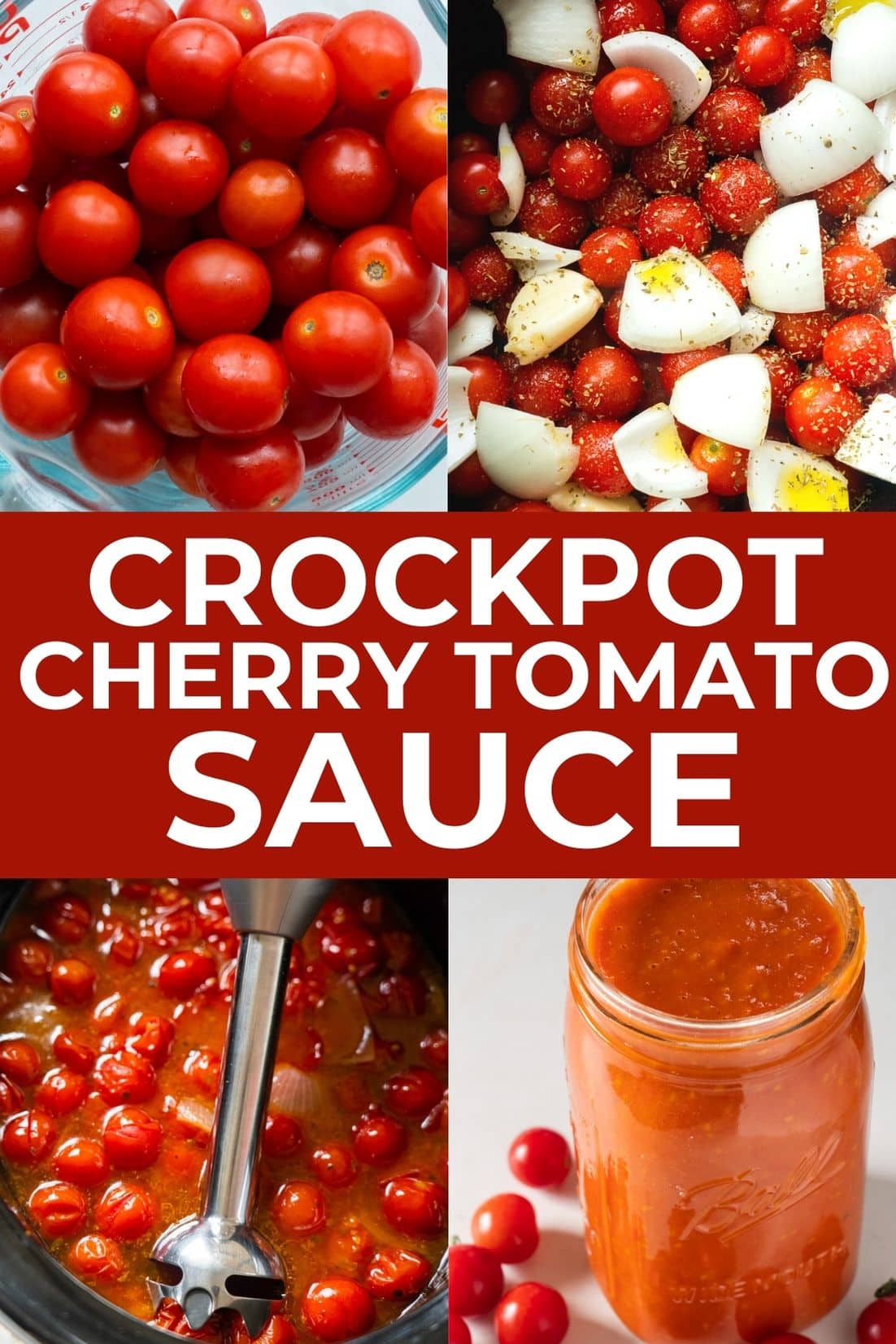 Slow Cooker Cherry Tomato Sauce - Brooklyn Farm Girl