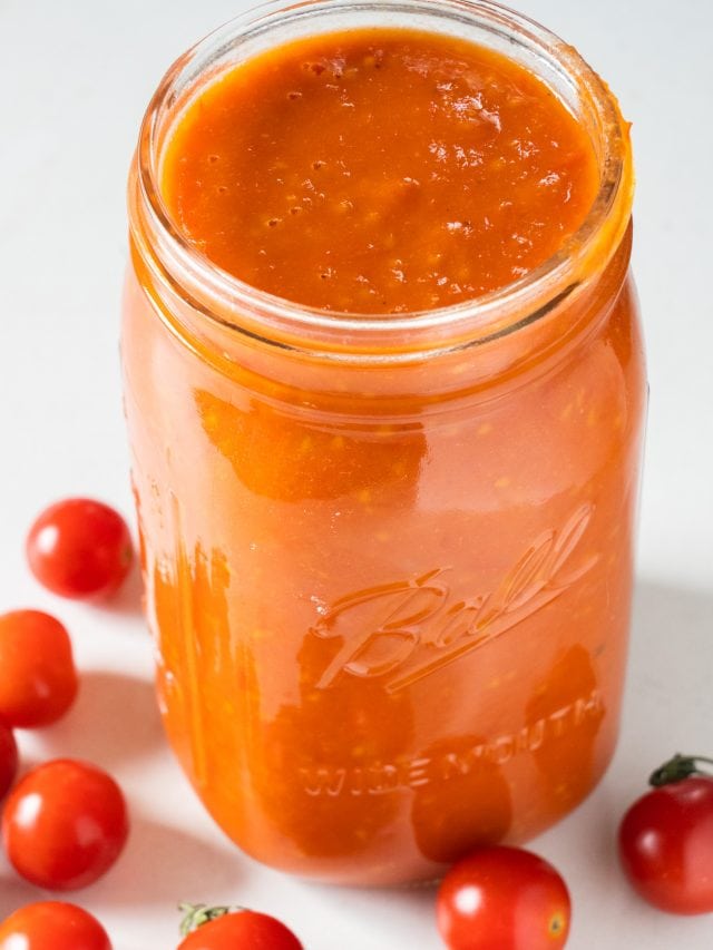 Slow Cooker Cherry Tomato Sauce Web Story