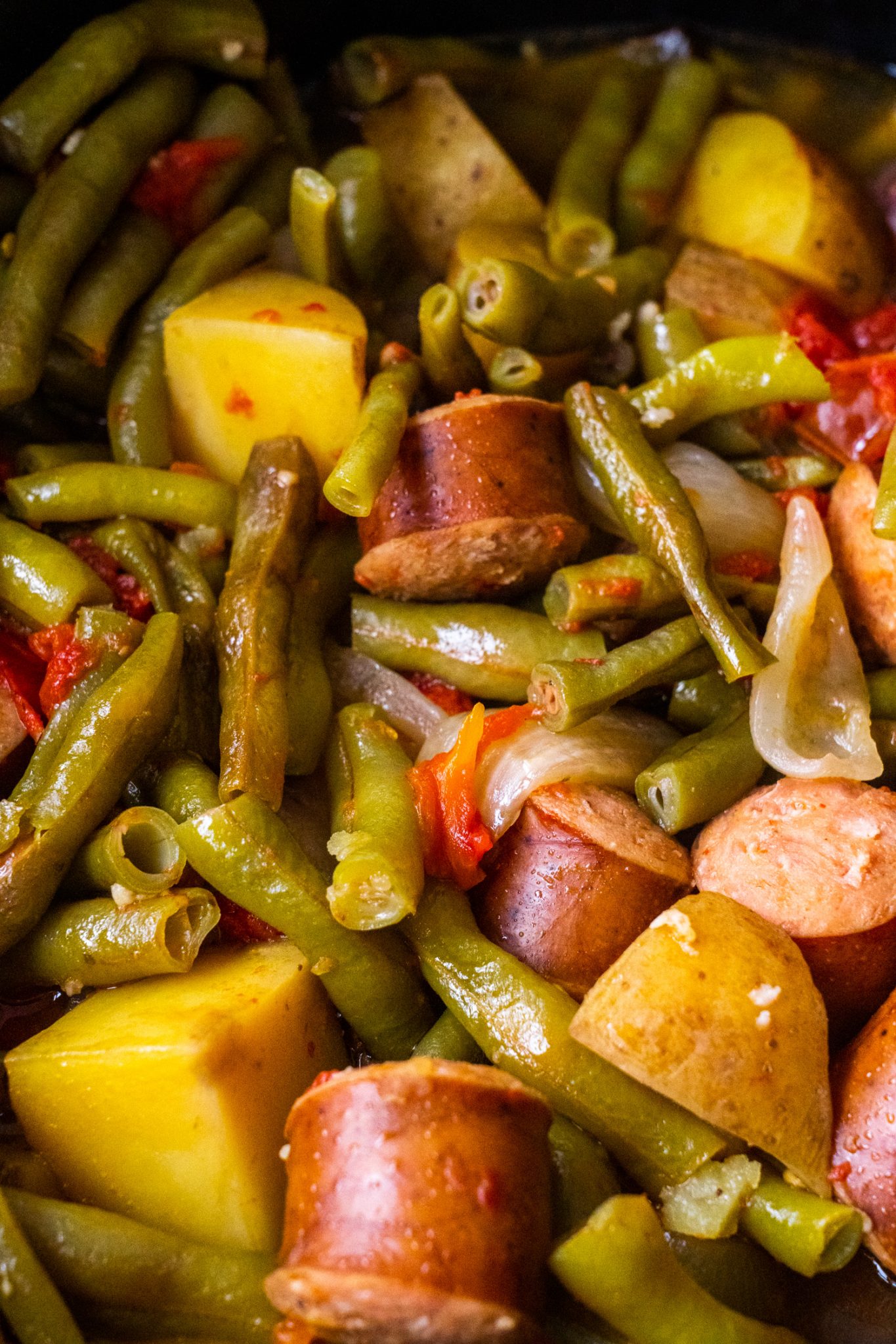 Slow Cooker Kielbasa and Green Beans Brooklyn Farm Girl