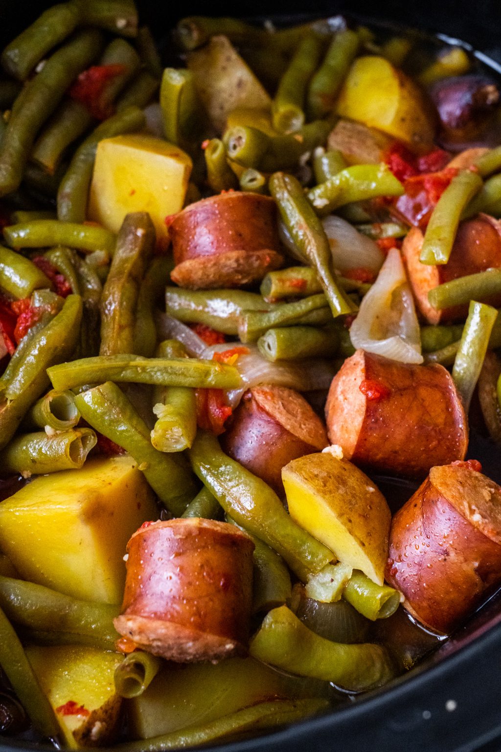 Slow Cooker Kielbasa and Green Beans Brooklyn Farm Girl