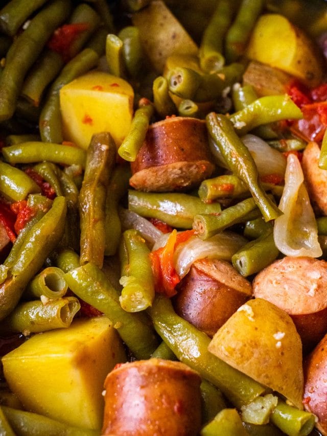 Slow Cooker Kielbasa And Green Beans Brooklyn Farm Girl