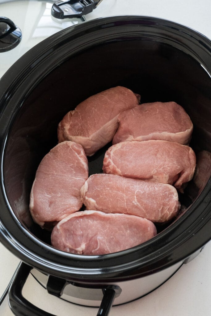pork chops in slow cooker. 