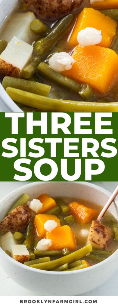 Slow Cooker Three Sisters Soup is an Indigenous recipe featuring garden-fresh ingredients. Based on the three sisters planting method, you’ll need a simple mix of squash, corn, and beans to make this warm and comforting soup.