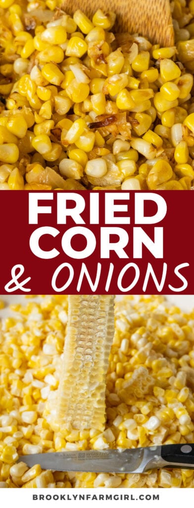 This Fried Corn and Onion recipe might be the best-tasting vegetable side dish I've ever had! If you love sauteed onions and corn, this is the perfect, simple side dish you can whip up in less than 10 minutes! 
