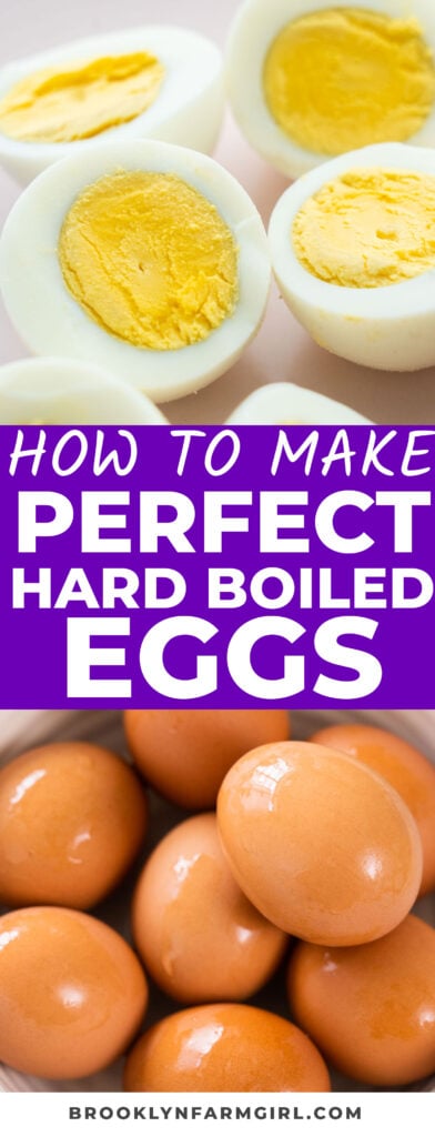 Easy step-by-step instructions on how to make perfect hard boiled eggs on the stove top that are easy to peel.  The secret is covering them with a lid.