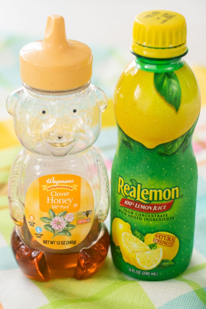 honey and lemon jars.