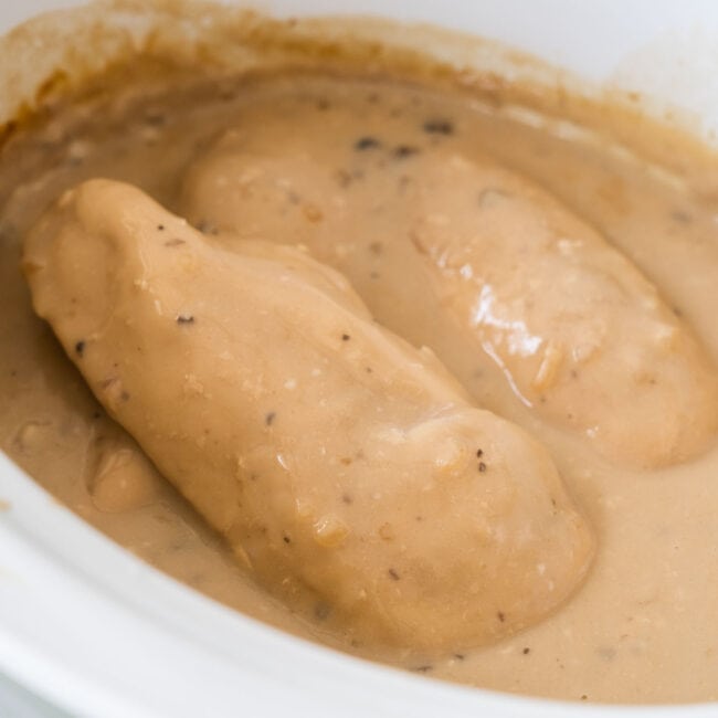 Crockpot Chicken With Cream of Mushroom Soup - Brooklyn Farm Girl