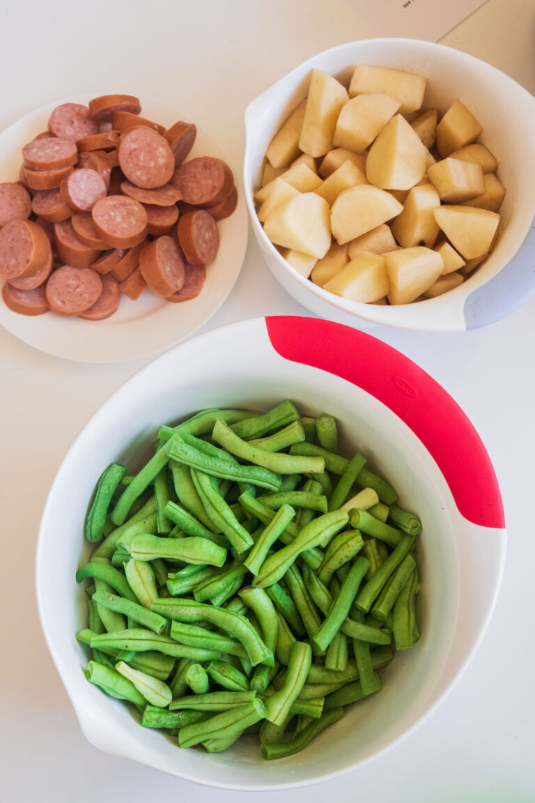 Crockpot Kielbasa and Green Beans Brooklyn Farm Girl