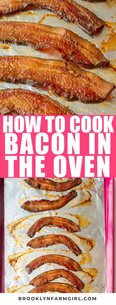 Easy steps on how to cook bacon in the oven. In just 15 minutes you'll have crispy bacon ready to eat! The secret is starting with a cold oven!