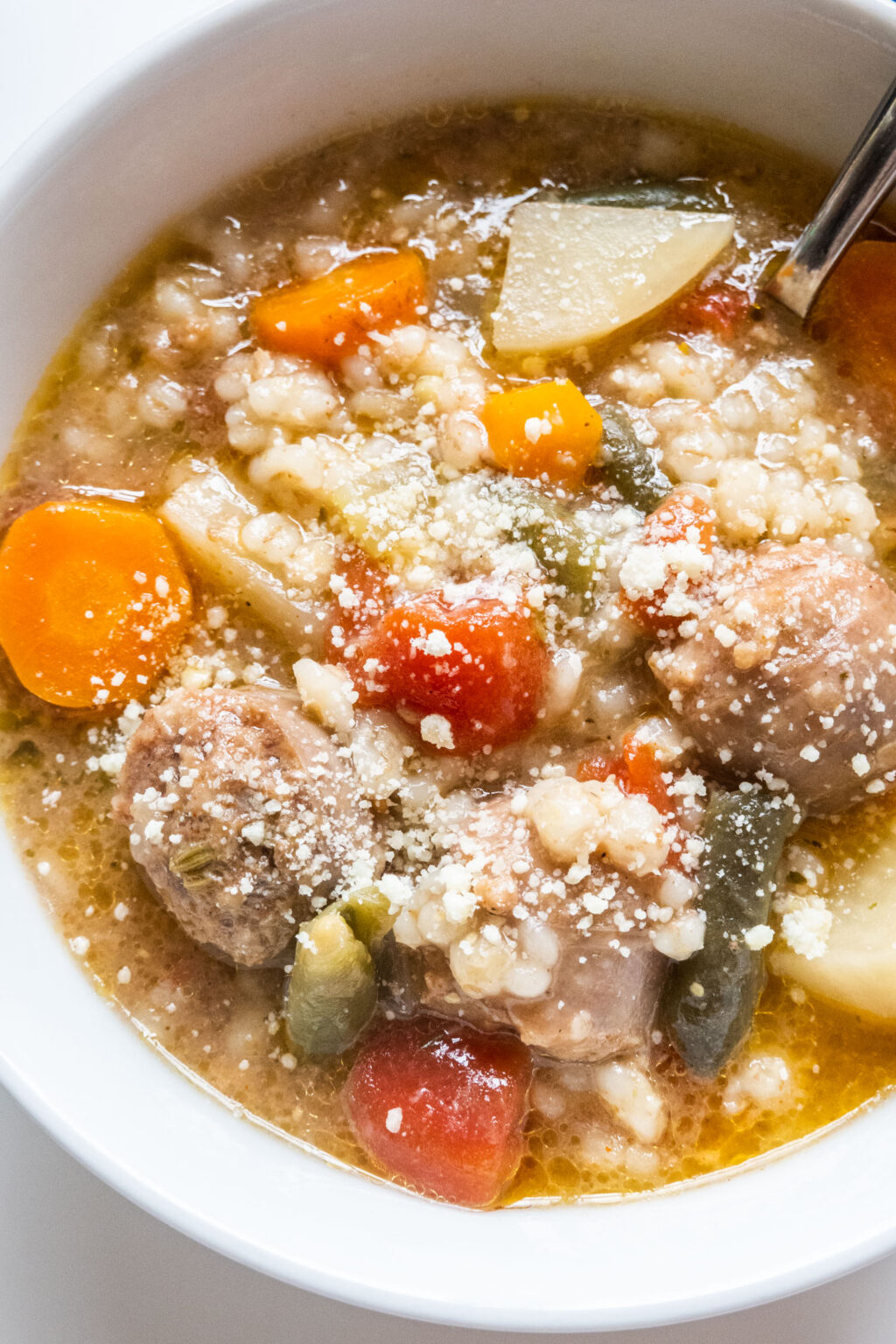 Slow Cooker Sausage Barley Soup Brooklyn Farm Girl