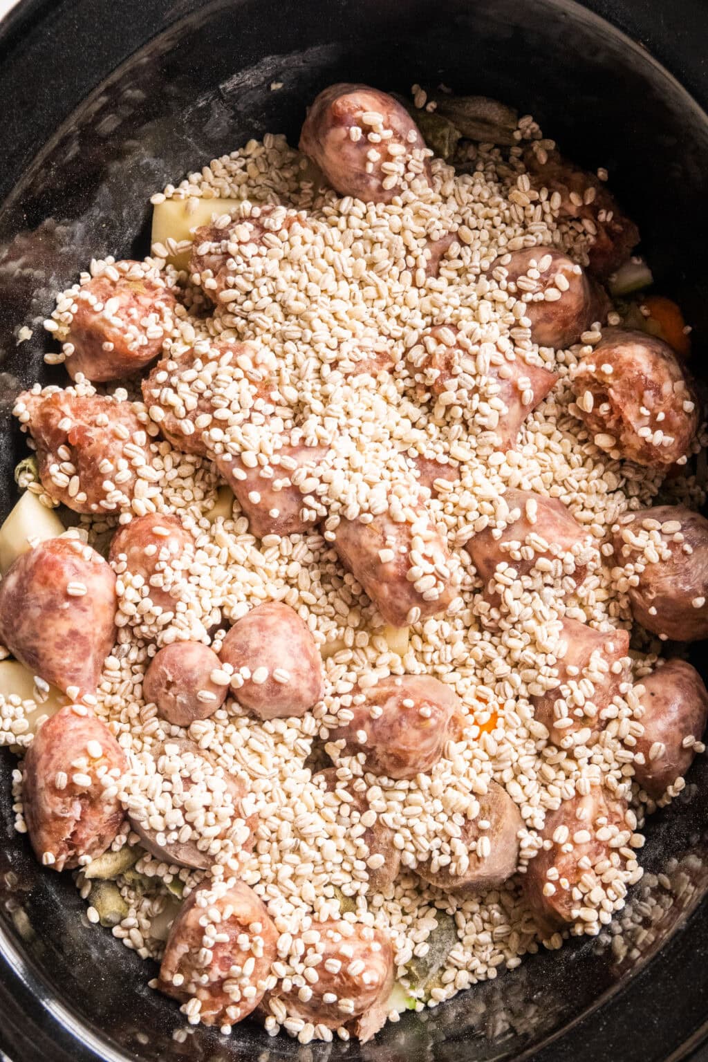 Slow Cooker Sausage Barley Soup Brooklyn Farm Girl