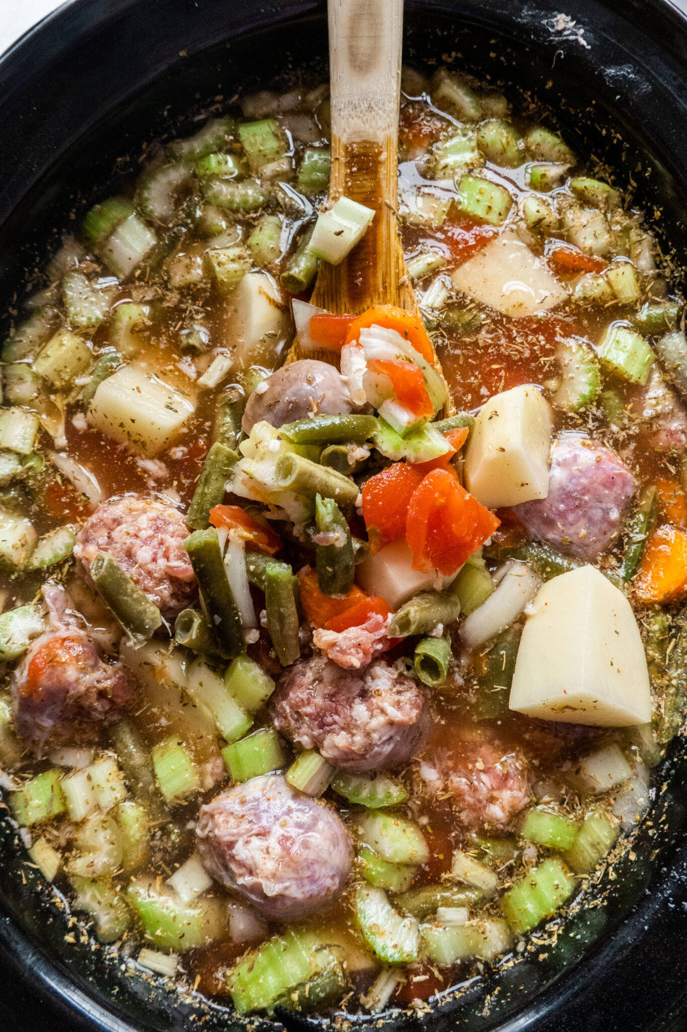Slow Cooker Sausage Barley Soup Brooklyn Farm Girl