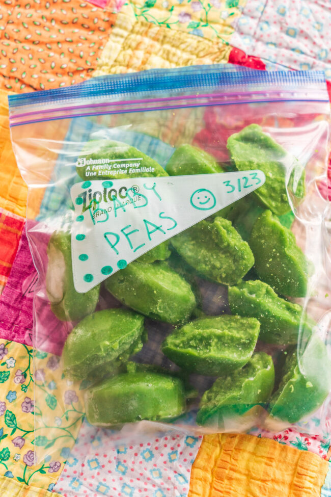 Homemade Pea Baby Food - Brooklyn Farm Girl