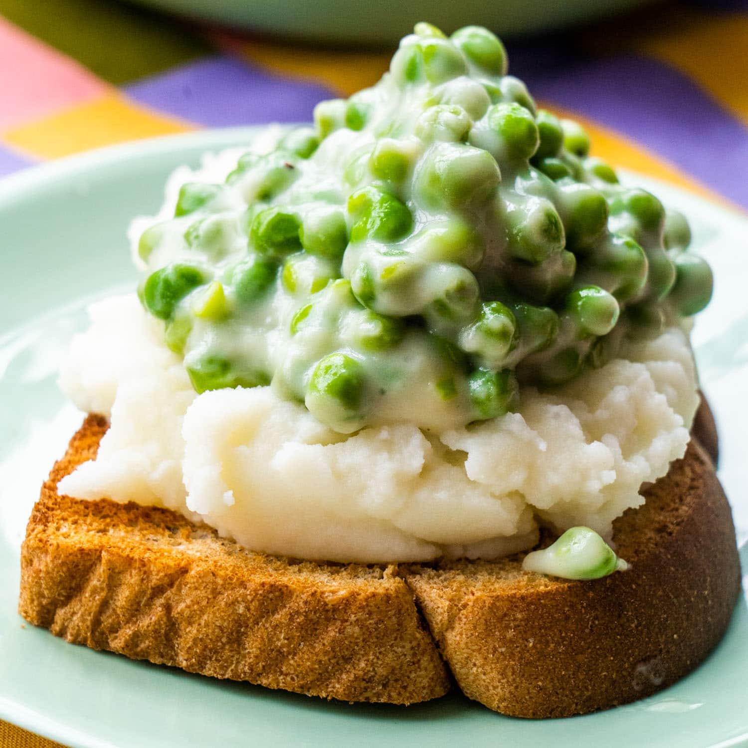 Creamed Peas (on Mashed Potatoes and Toast)