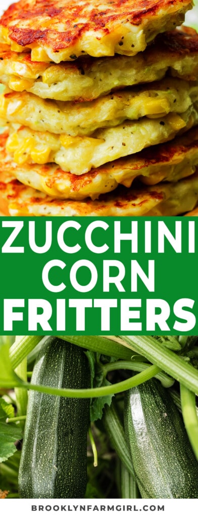 Easy, healthy zucchini corn fritters pan fried on the stove top. These fritters are crispy on the outside and so creamy inside! This is a way I add vegetables to my family's diet, especially when we're picking zucchini from the garden! Serve with sour cream, marinara sauce or ranch dip for a simple summer dinner.