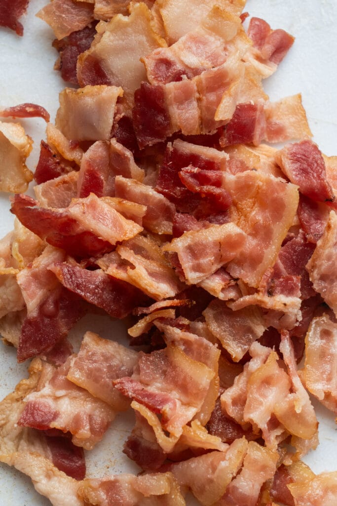 crumbled cooked bacon.