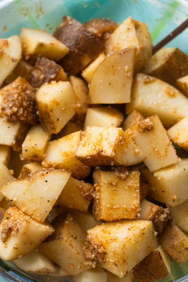 Roasted Idaho Potatoes (with parmesan cheese!) - Brooklyn Farm Girl