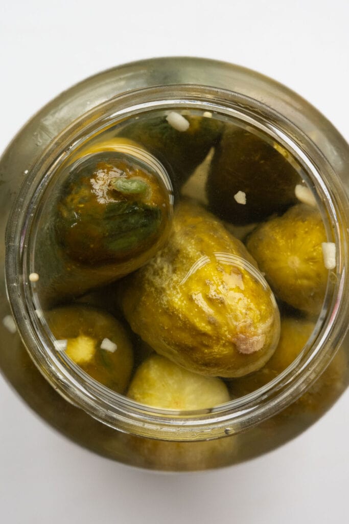 jar of dill pickles.