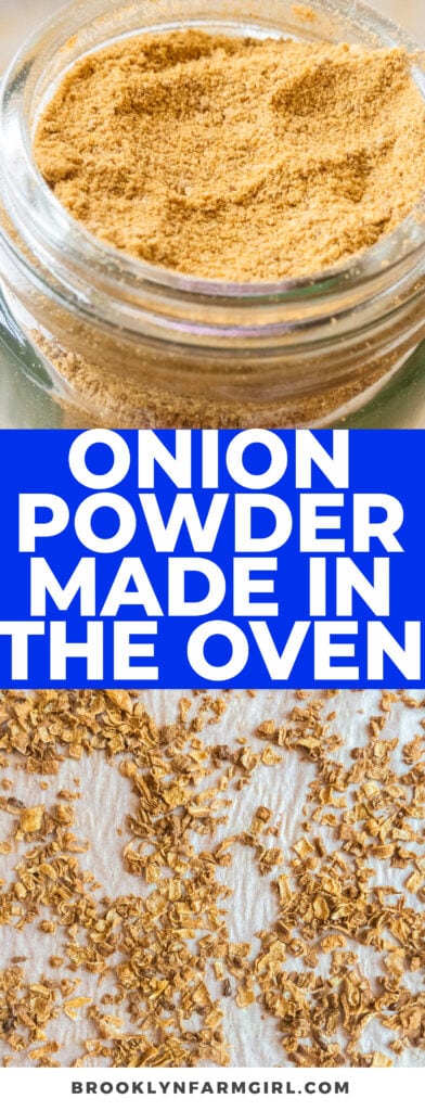 Make your own onion powder by baking finely chopped onions in the oven until they're crisp, then grinding them into a smooth powder. You will fall in love with how much better better this tastes compared to store bought spices!