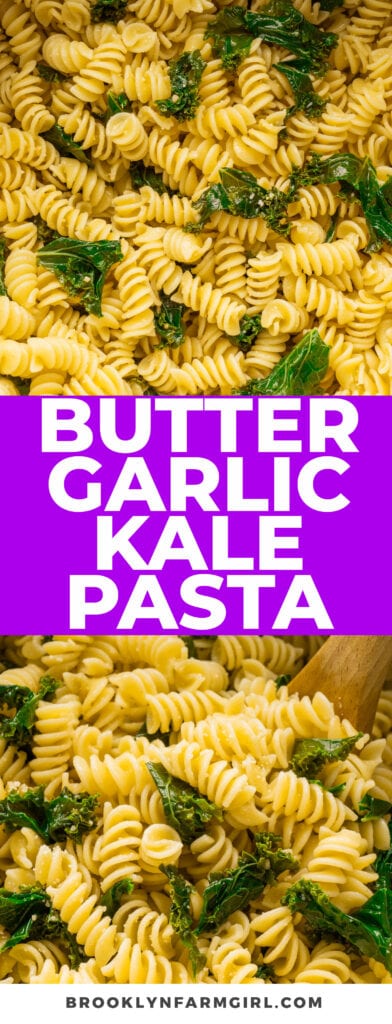 Craving a quick and tasty pasta dish? Look no further! This Butter Garlic Pasta With Kale is a breeze to make in 20 minutes and bursting with buttery garlic flavor!  Kid approved!