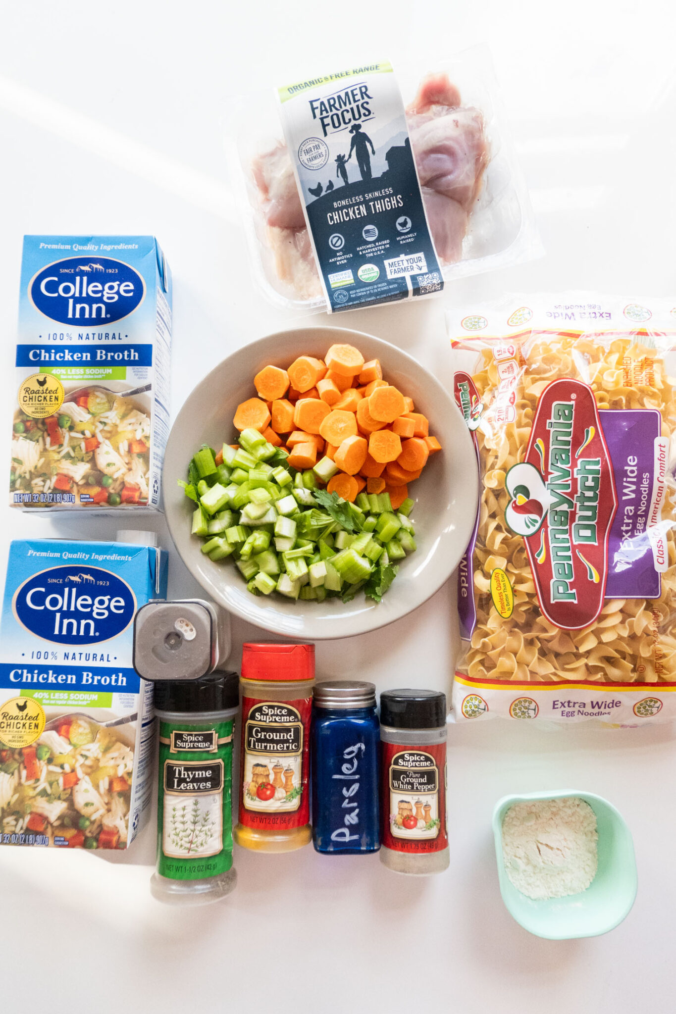 Chicken Noodle Soup Made with Chicken Thighs - Brooklyn Farm Girl