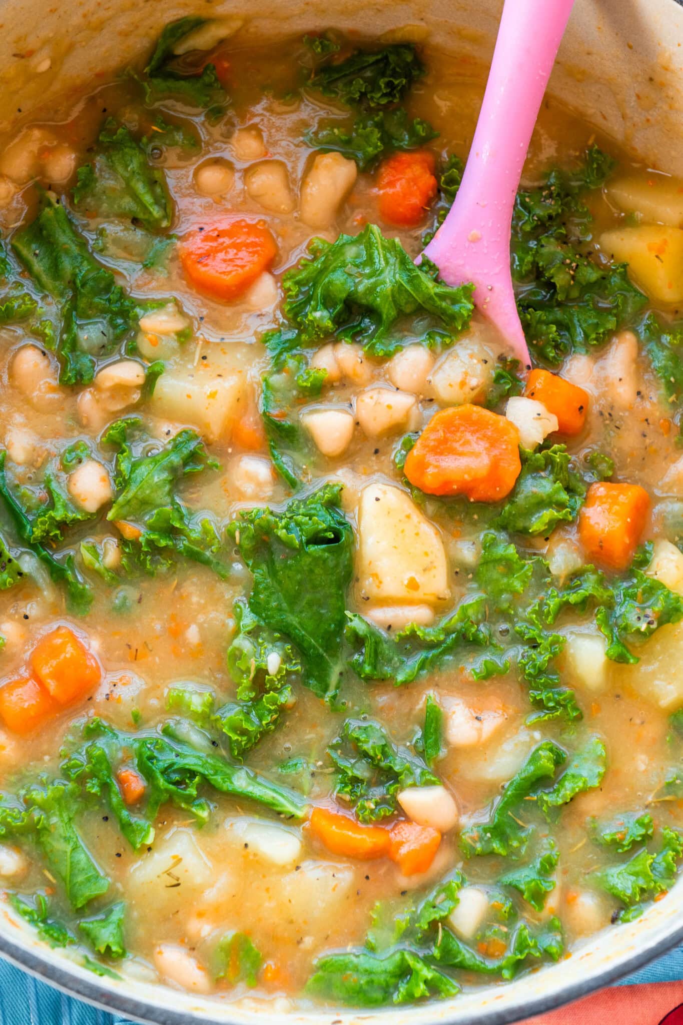 Kale Bean and Potato Soup (So Creamy!) Brooklyn Farm Girl