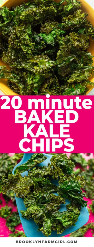 Skip the store-bought packages of kale chips, and whip up your own at home with this quick recipe for kale chips baked in the oven. The secret to that extra satisfying crunch is ensuring your freshly washed kale leaves are as dry as possible before the bite-size pieces of torn kale hit a hot oven for 20 minutes. Enjoy these 3-ingredient kale chips with sea salt as is, or take them to the next level with one of the many delicious seasoning ideas I include!