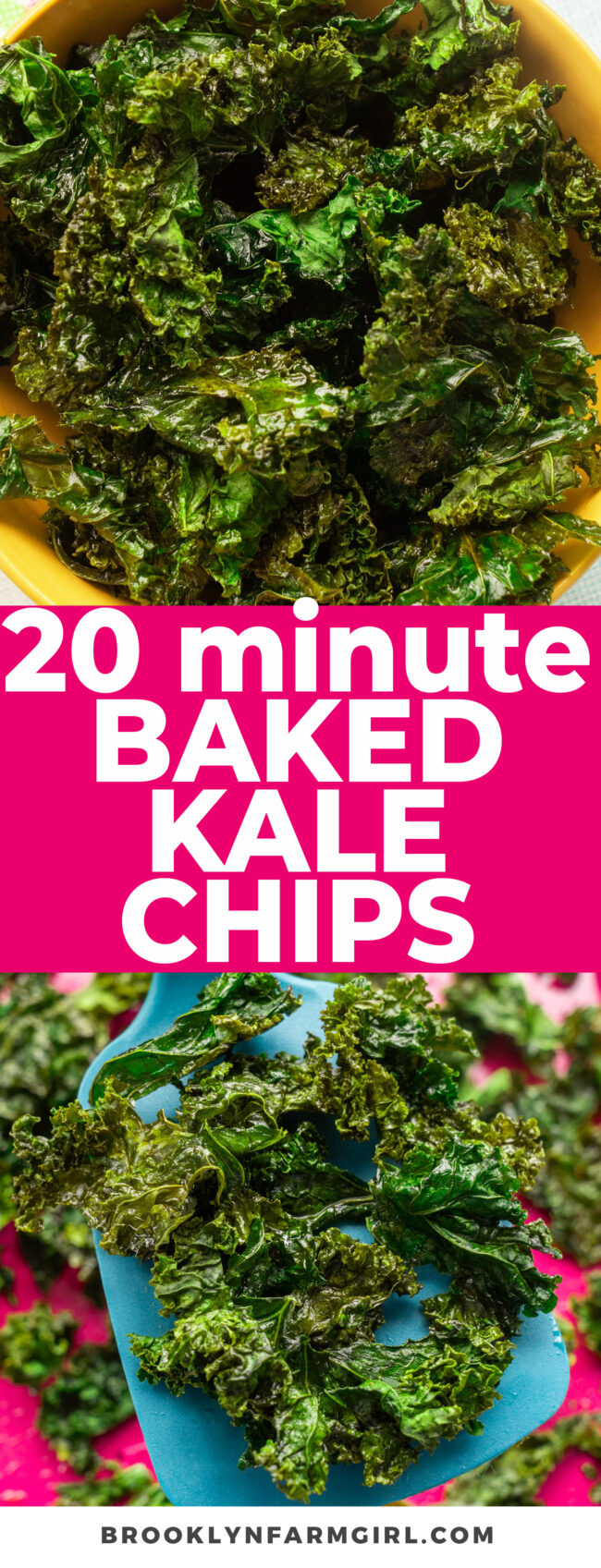 Crispy BiteSize Baked Kale Chips (Unreal Snack!) Brooklyn Farm Girl