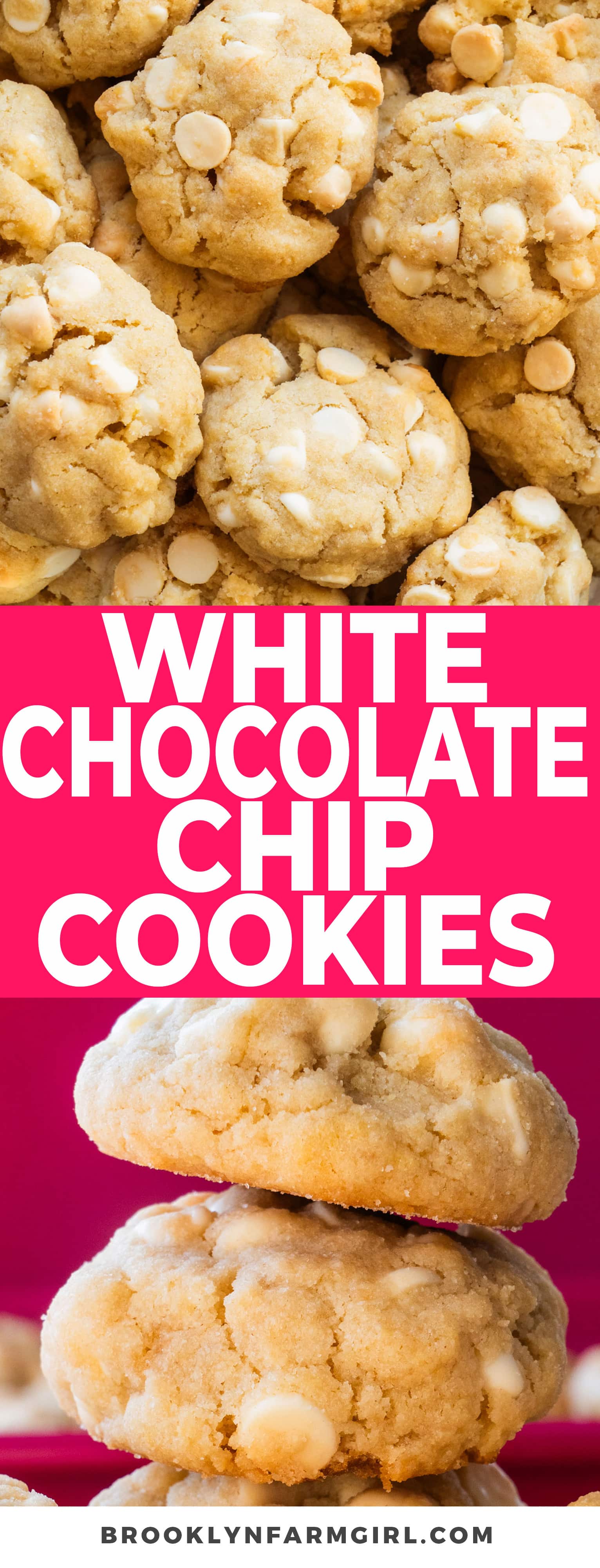 White Chocolate Chip Cookies (Made with Bread Flour) Brooklyn Farm Girl