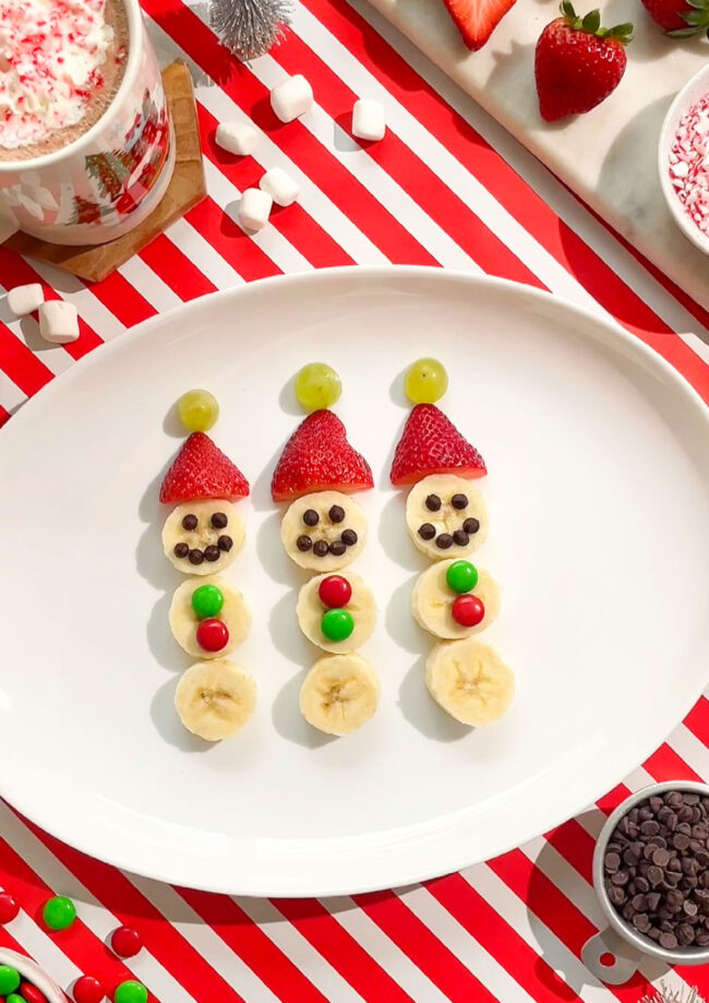 Banana Snowman (Christmas Breakfast or Snack) - Brooklyn Farm Girl