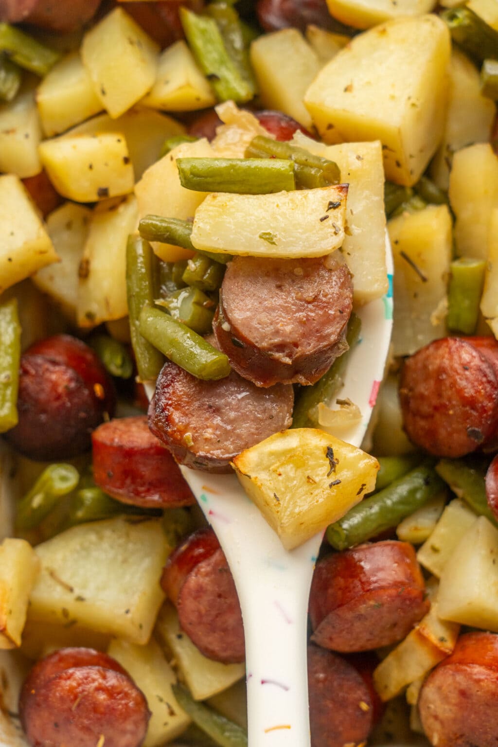 Kielbasa Potato and Green Bean Casserole Brooklyn Farm Girl